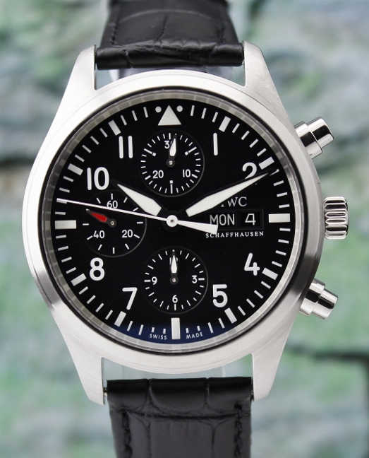 (image for) IWC Stainless Steel Pilot's Automatic Chronograph Watch / Ref: 3777-01